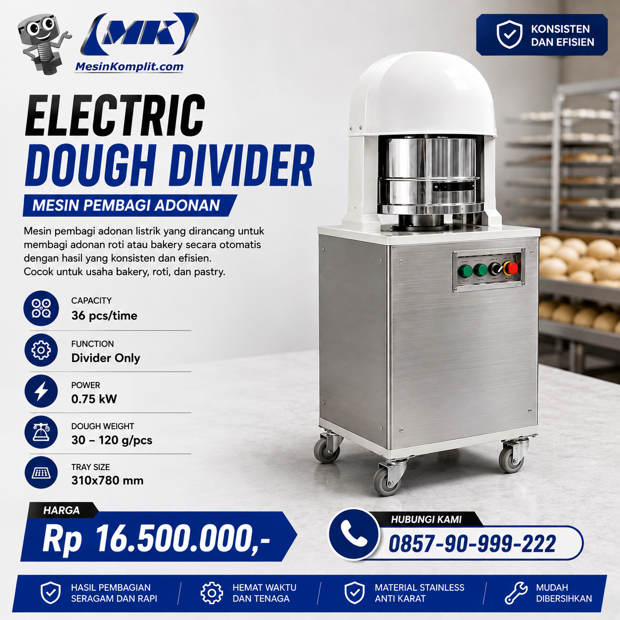 Mesin Pembagi Adonan...